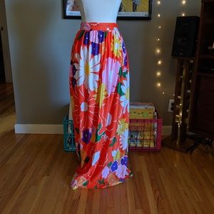 Groovy Montgomery Ward Flower Power Maxi Skirt